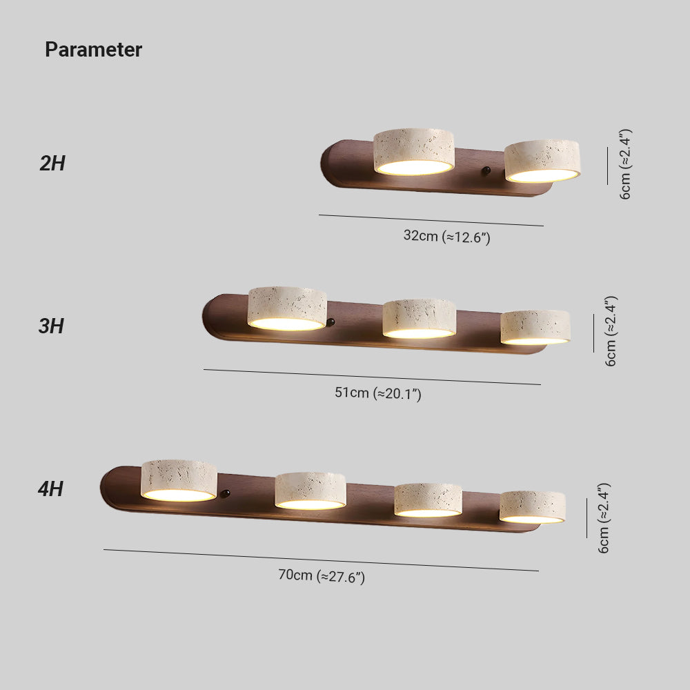 Tuelo Travertine Indoor Wall Light Neutral - Lamp Copper