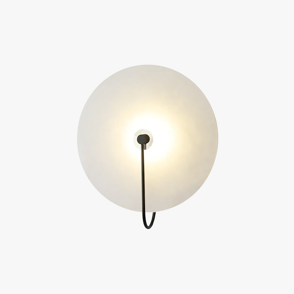 Kristy Alabaster LED Wall Lamp Round Iconic Circular - Lamp Copper