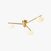 Jania Modern Glass Black Ceiling Light - Lamp Copper