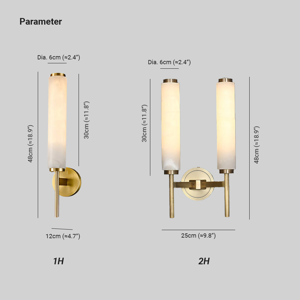 Jern Art Deco Alabaster Wall Lamp - Lamp Copper