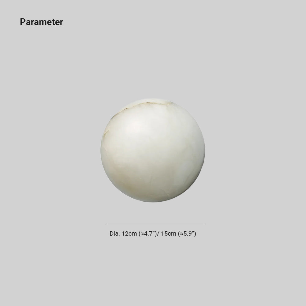 Lynq Alabaster Mini Orb Wall Lamp - Lamp Copper