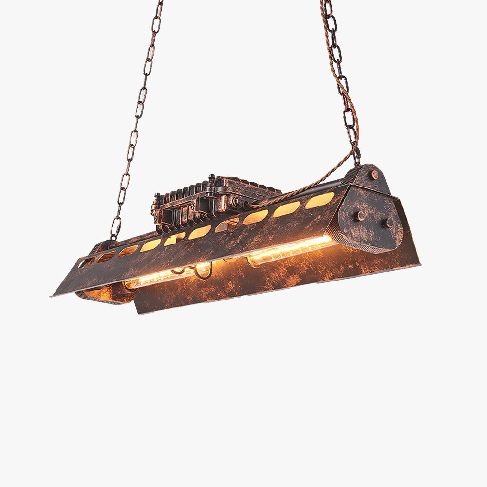 Noah Chandelier Industrial Steampunk - Lamp Copper