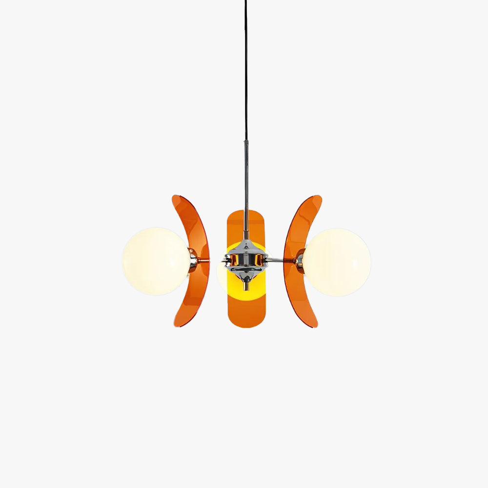 Ulano Chandelier Brown &Orange - Lamp Copper