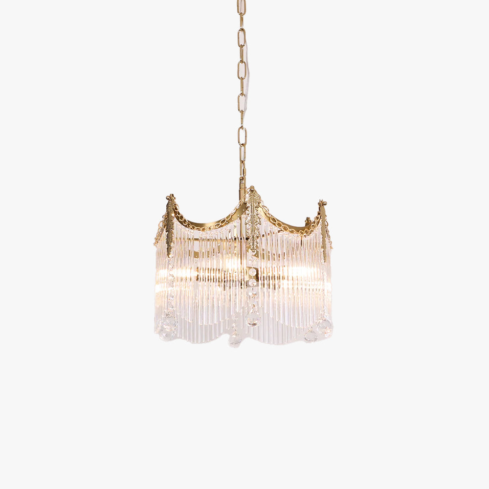 Elias Chandeliers Luxurious Glass Farmhouse - Lamp Copper