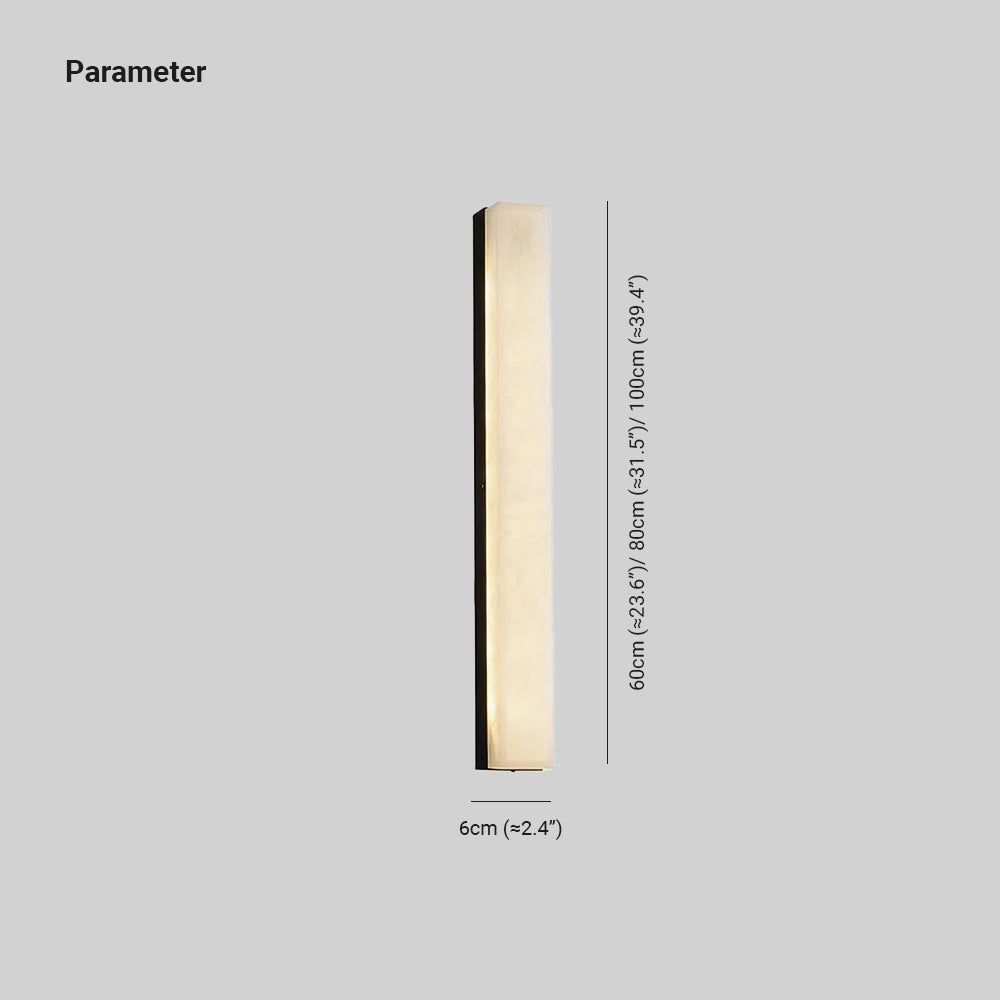 Isen Linear Brass Alabaster Wall Lamp