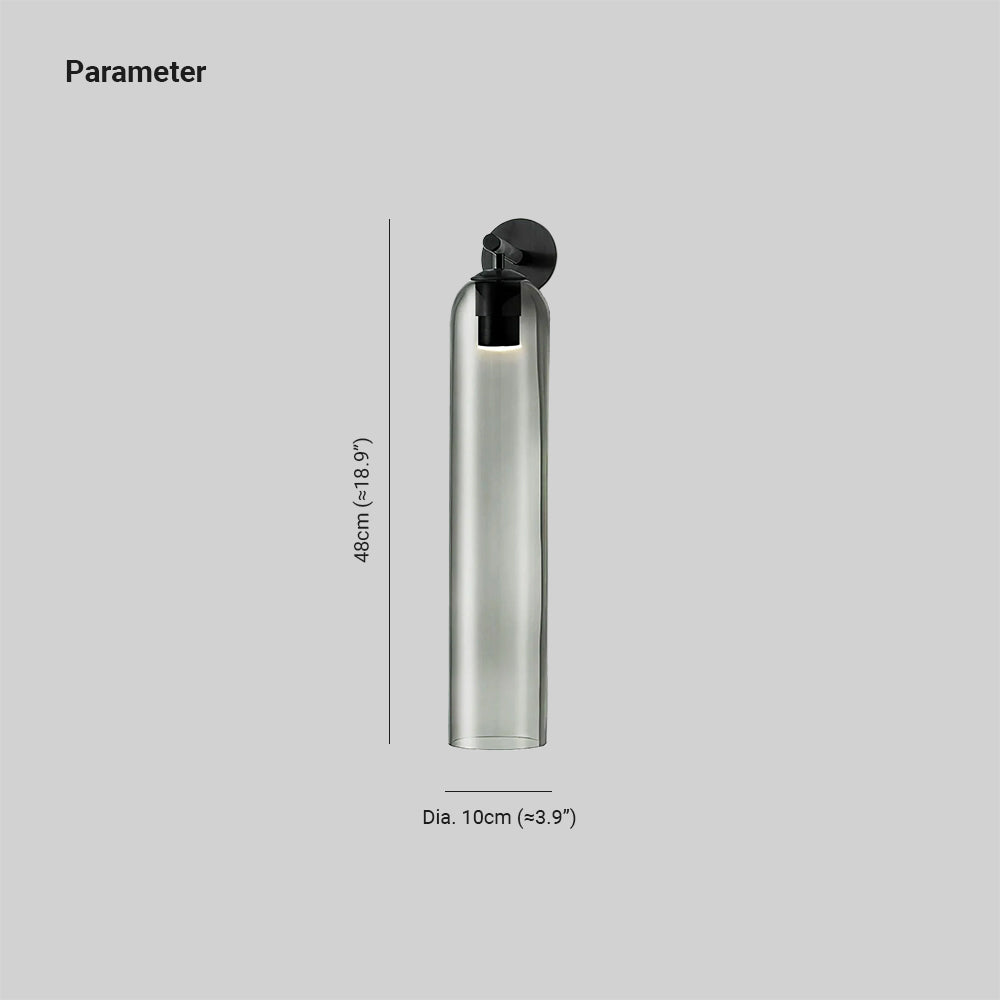 June Glass Indoor Wall Lamp Cylindrical - Lamp Copper