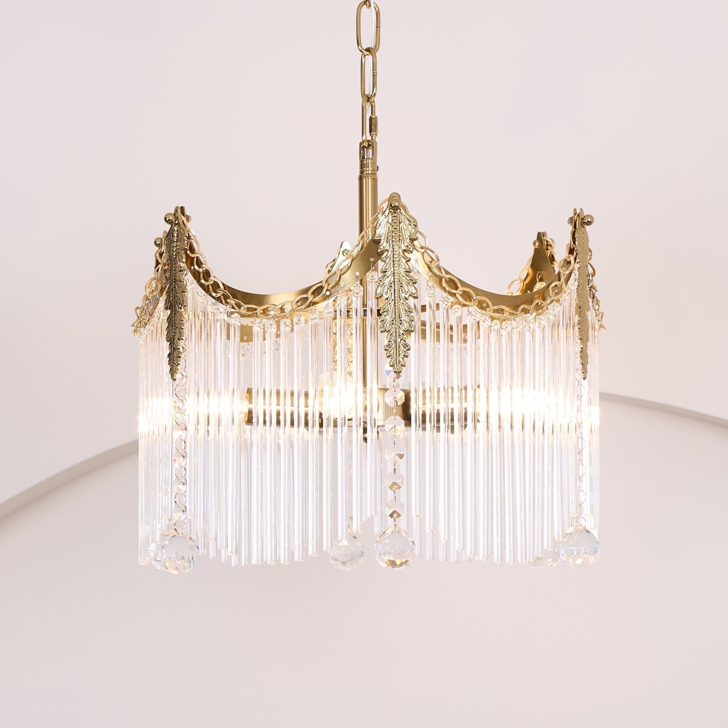 Elias Chandeliers Luxurious Glass Farmhouse - Lamp Copper