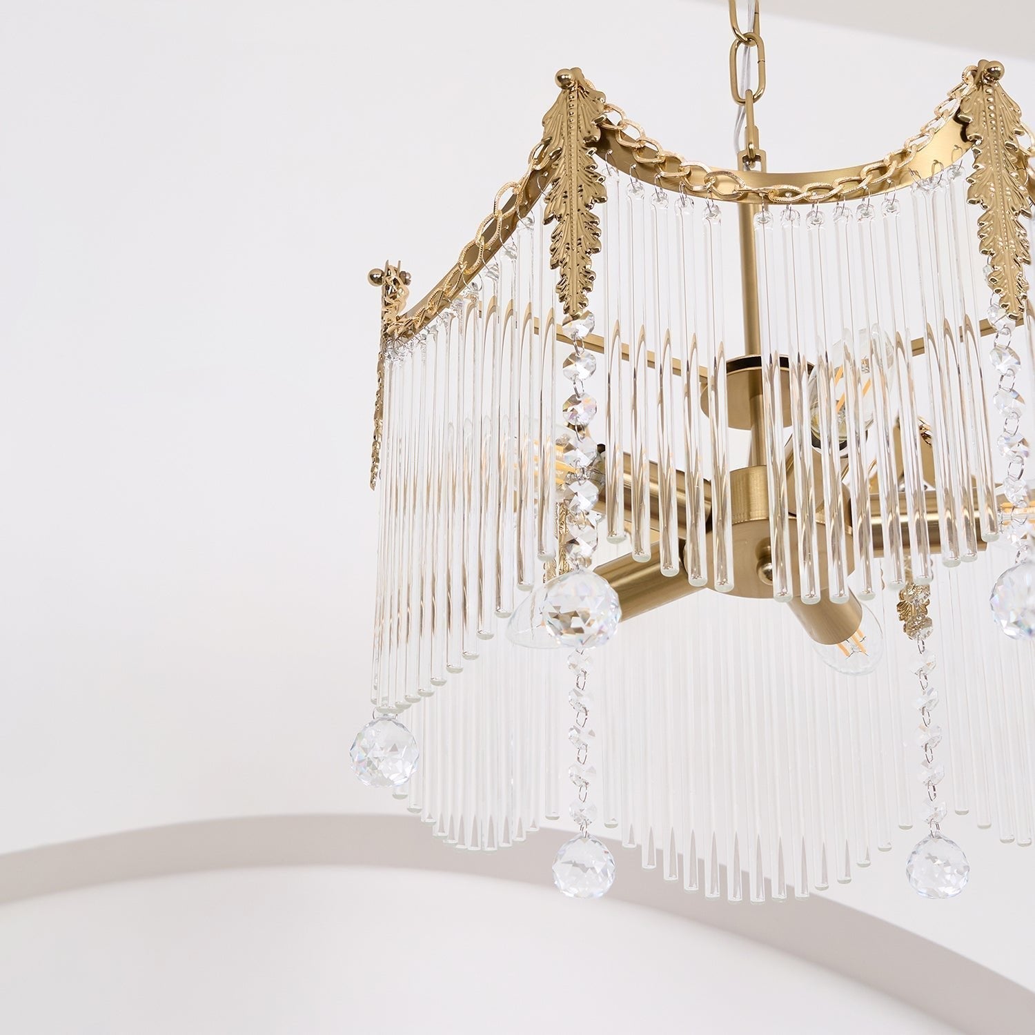 Elias Chandeliers Luxurious Glass Farmhouse - Lamp Copper