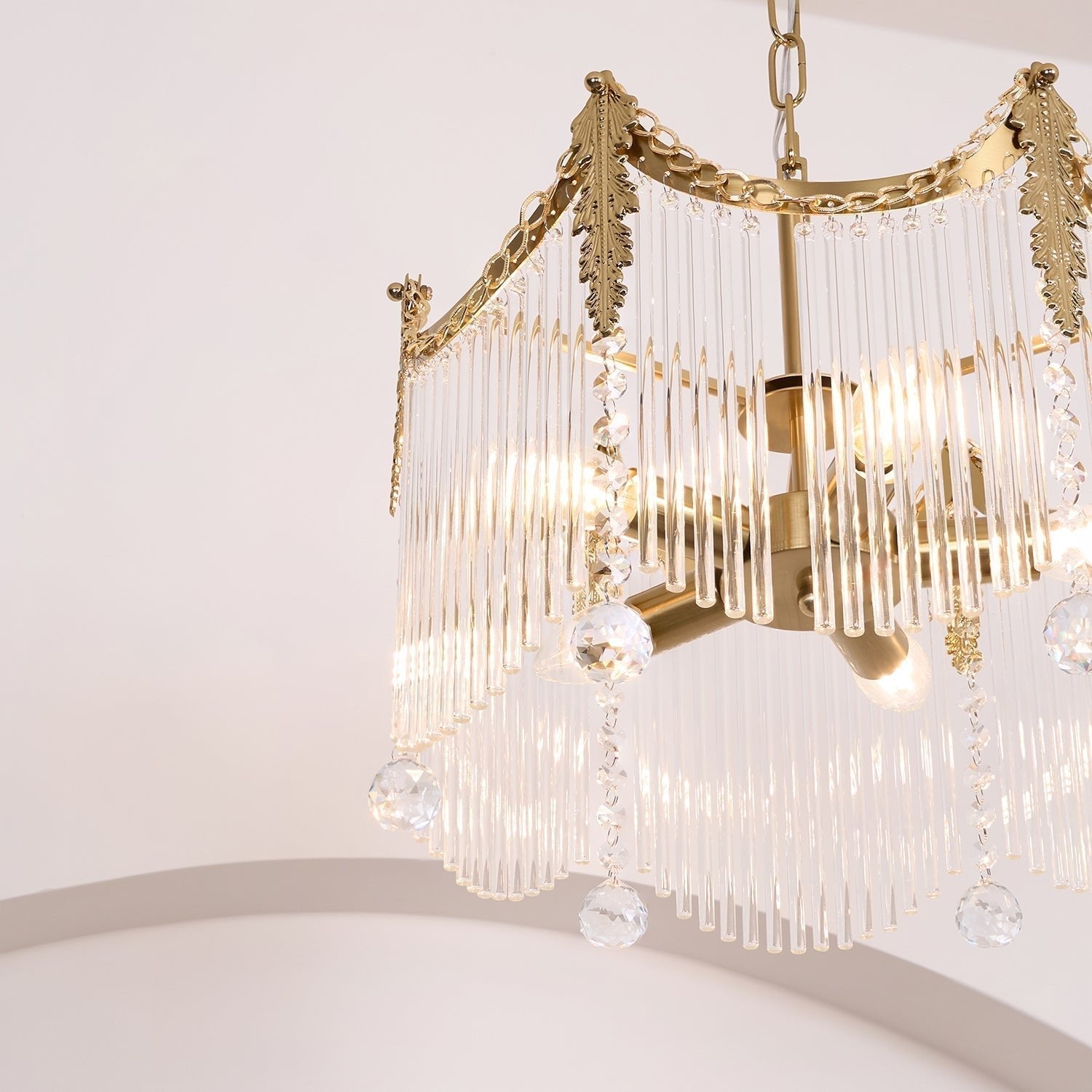 Elias Chandeliers Luxurious Glass Farmhouse - Lamp Copper