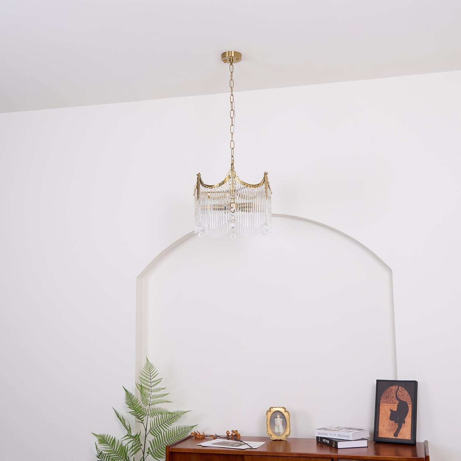 Elias Chandeliers Luxurious Glass Farmhouse - Lamp Copper