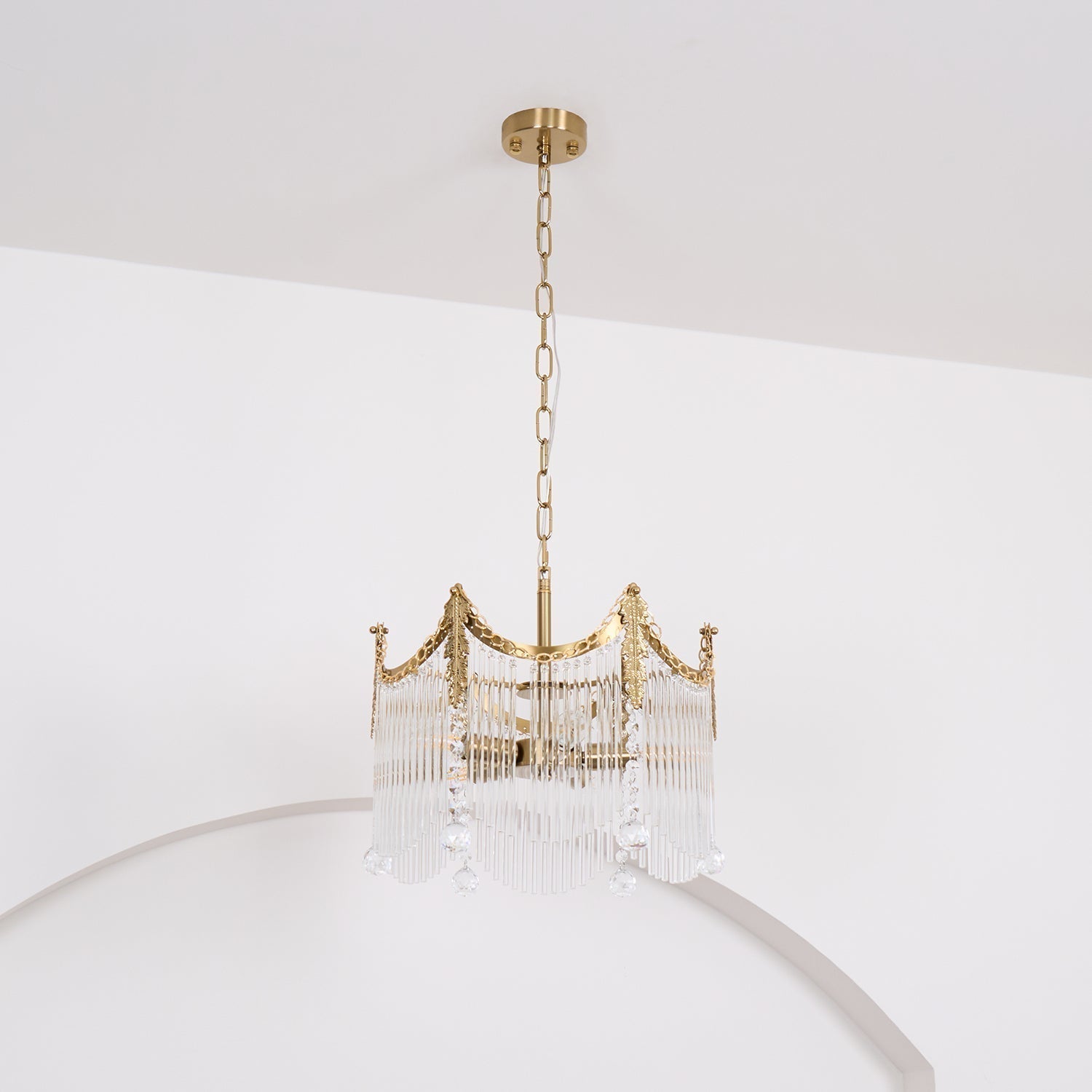 Elias Chandeliers Luxurious Glass Farmhouse - Lamp Copper