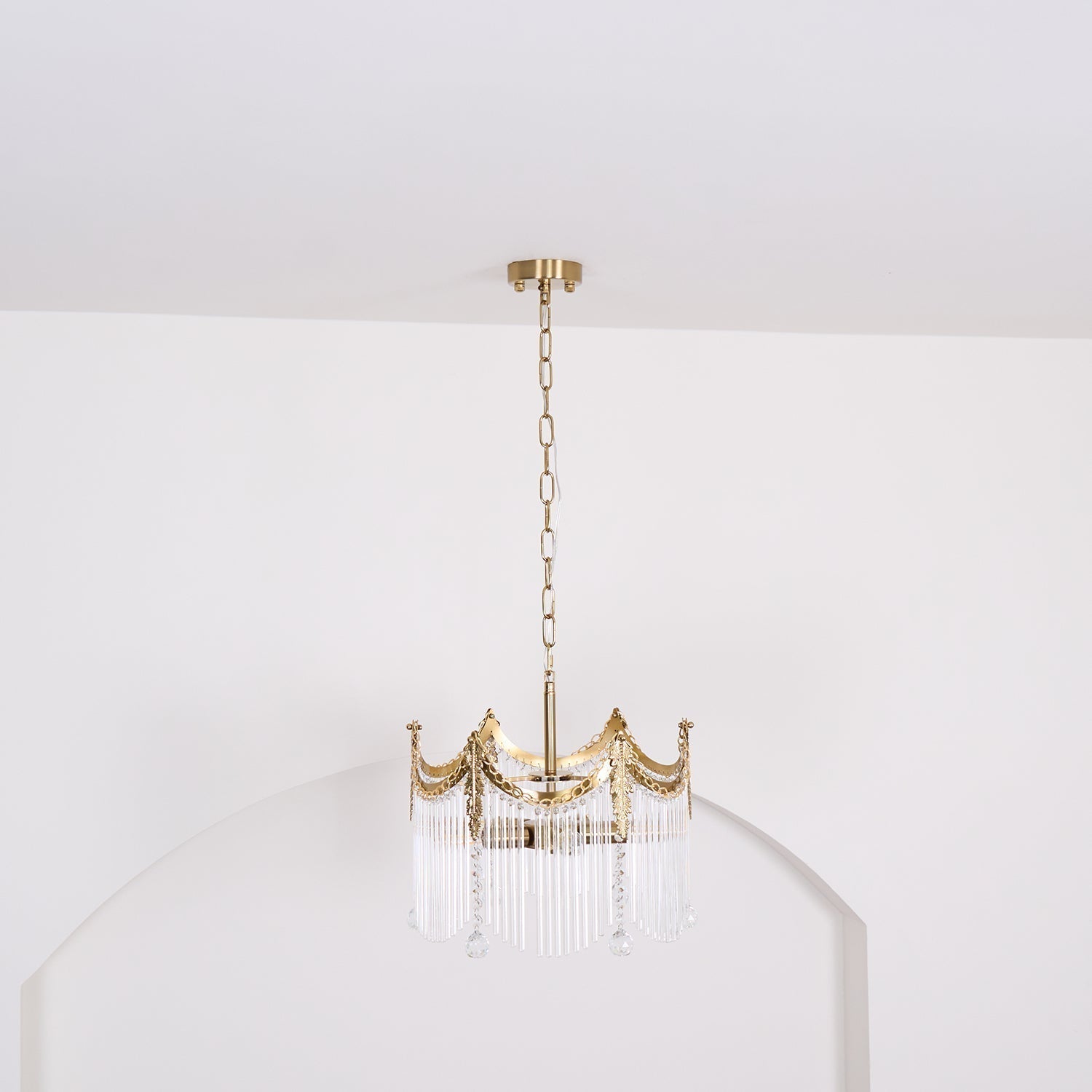 Elias Chandeliers Luxurious Glass Farmhouse - Lamp Copper