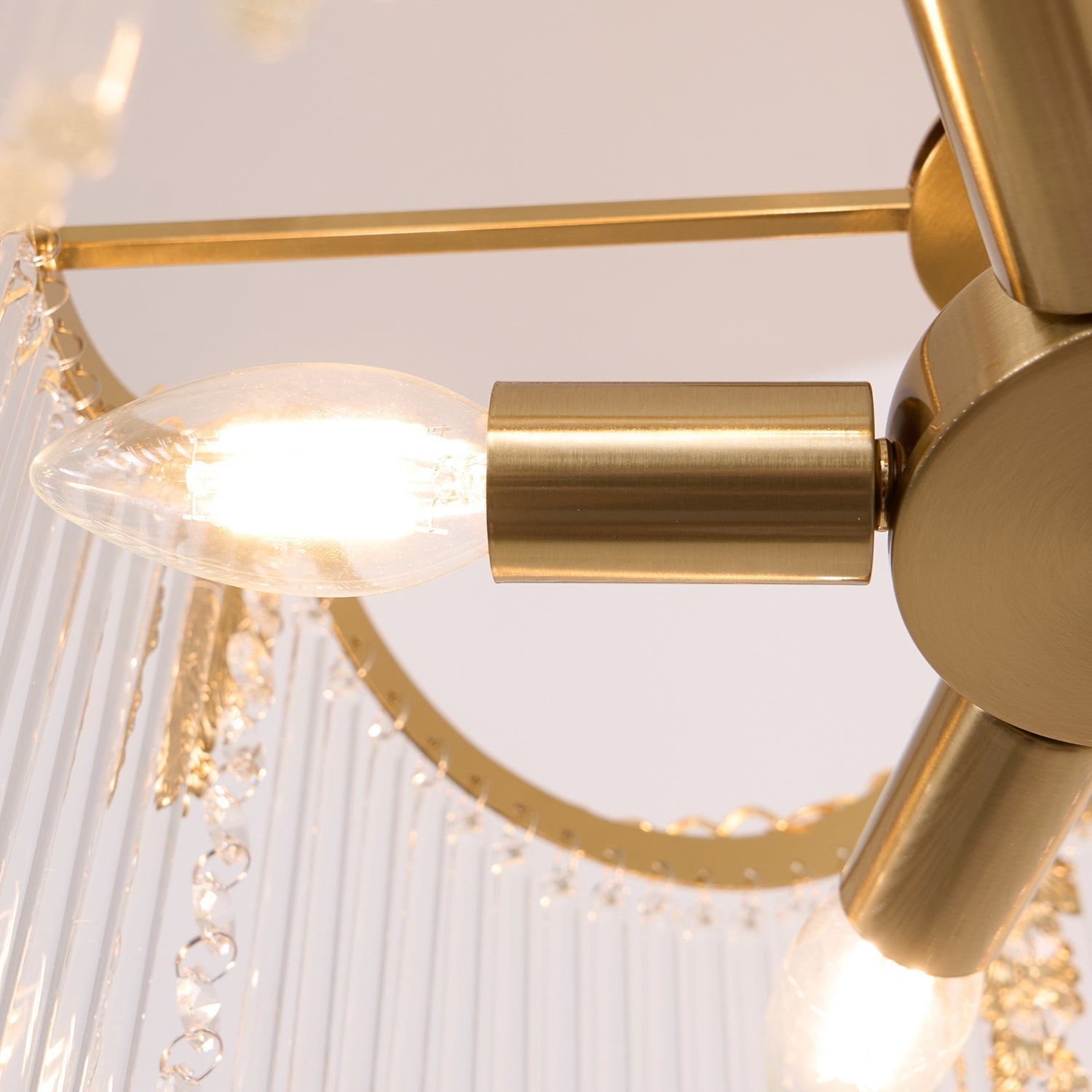 Elias Chandeliers Luxurious Glass Farmhouse - Lamp Copper