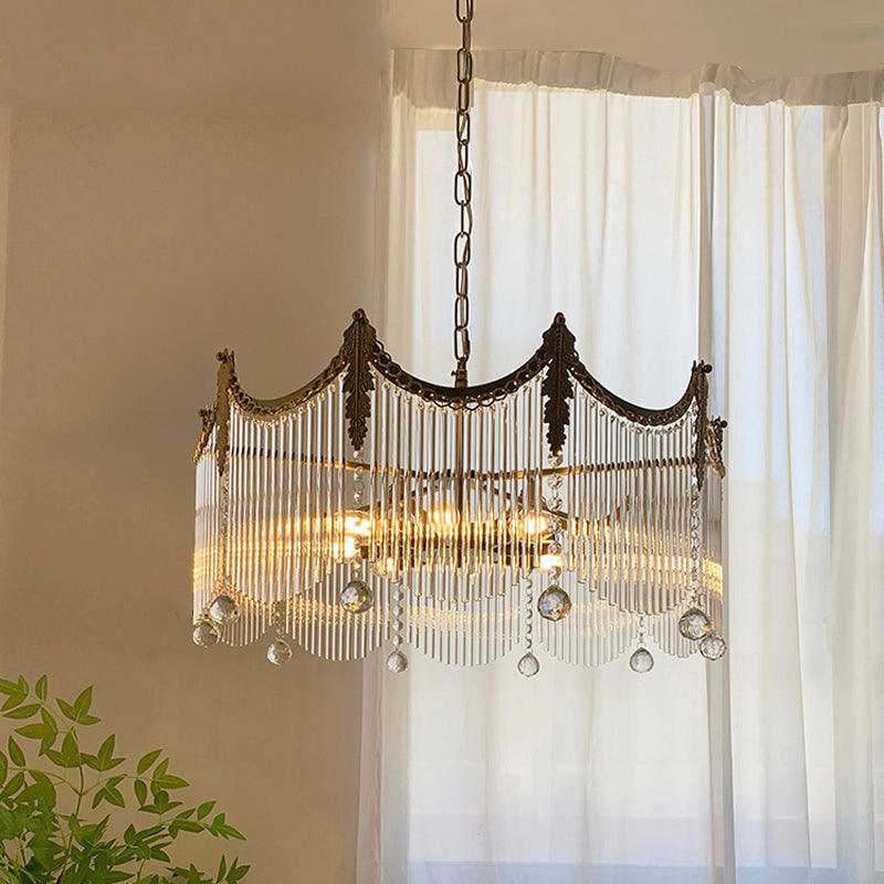 Elias Chandeliers Luxurious Glass Farmhouse - Lamp Copper