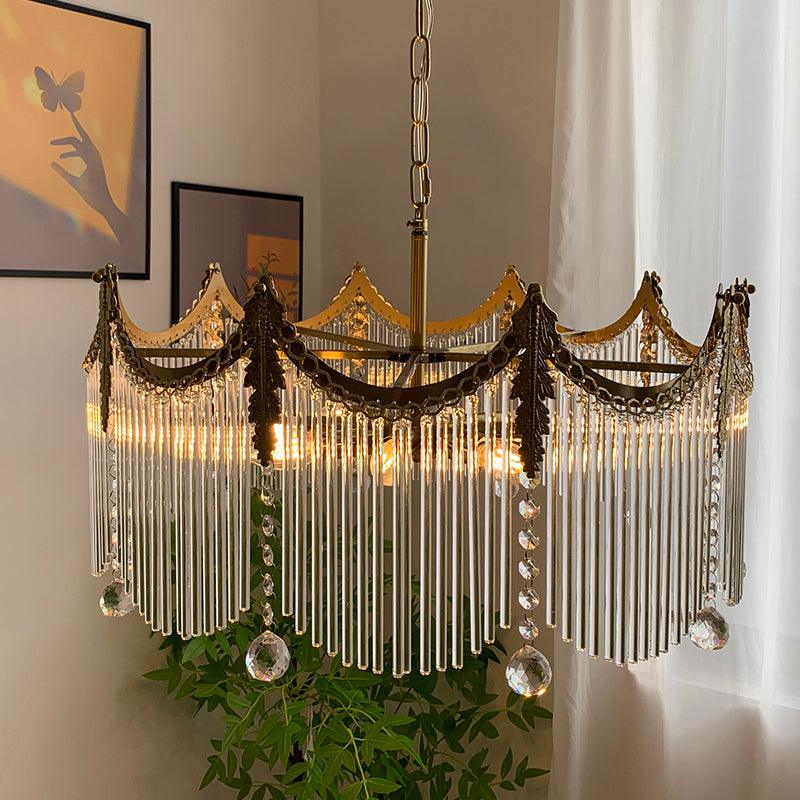 Elias Chandeliers Luxurious Glass Farmhouse - Lamp Copper