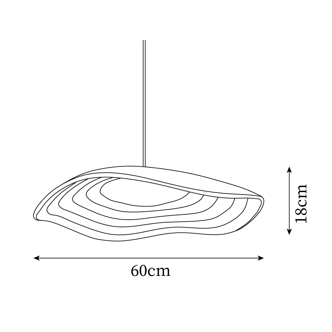 Ovelis Wave Pendant Lamp - Lamp Copper