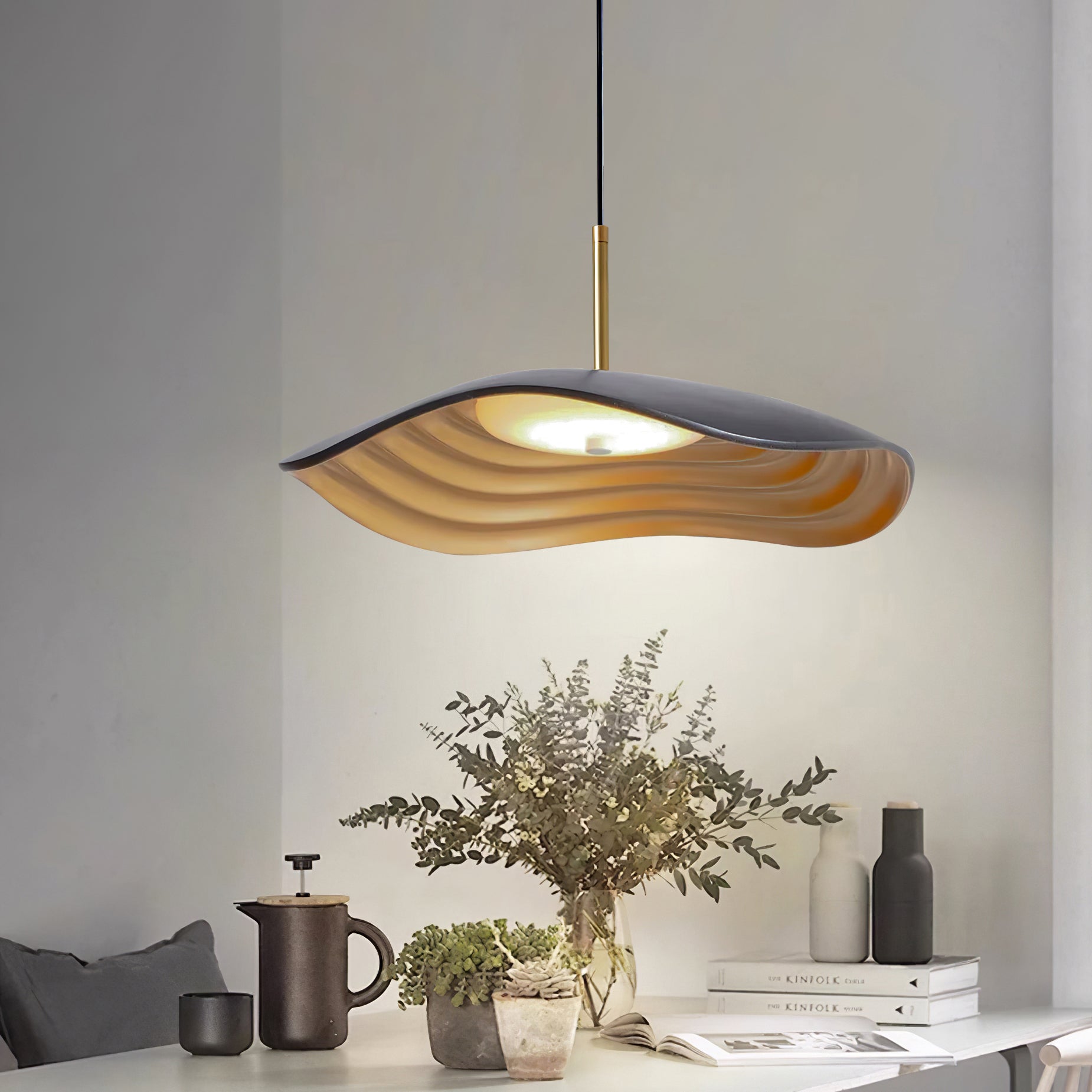 Ovelis Wave Pendant Lamp - Lamp Copper