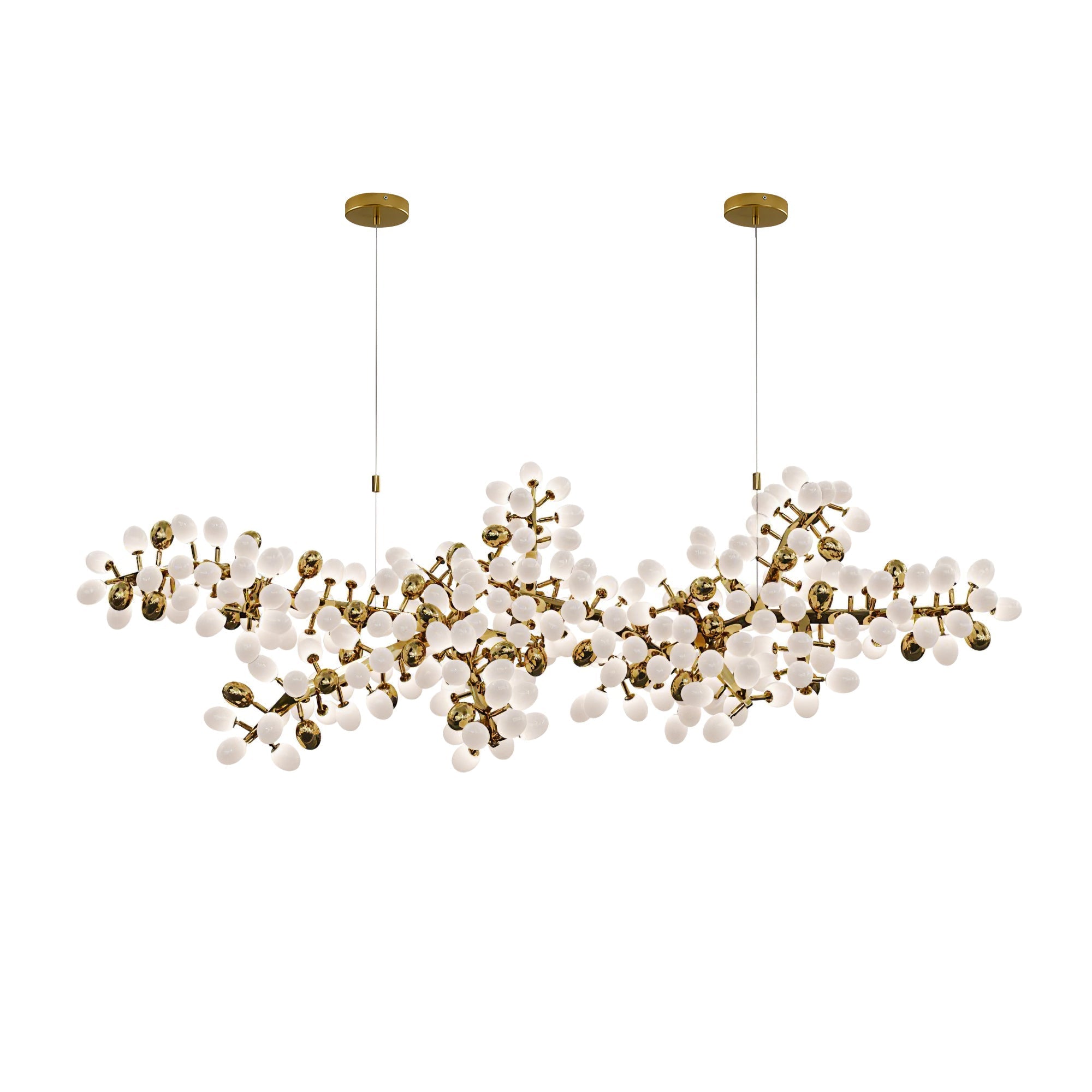 Cithaila Postmodern Luxury Bunch Metal Glass Chandelier - Lamp Copper