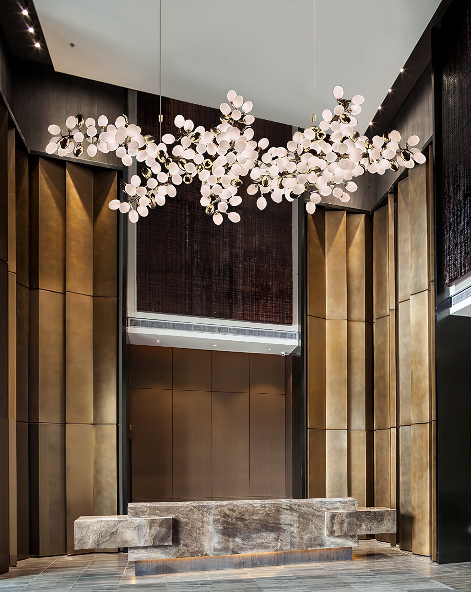 Cithaila Postmodern Luxury Bunch Metal Glass Chandelier - Lamp Copper