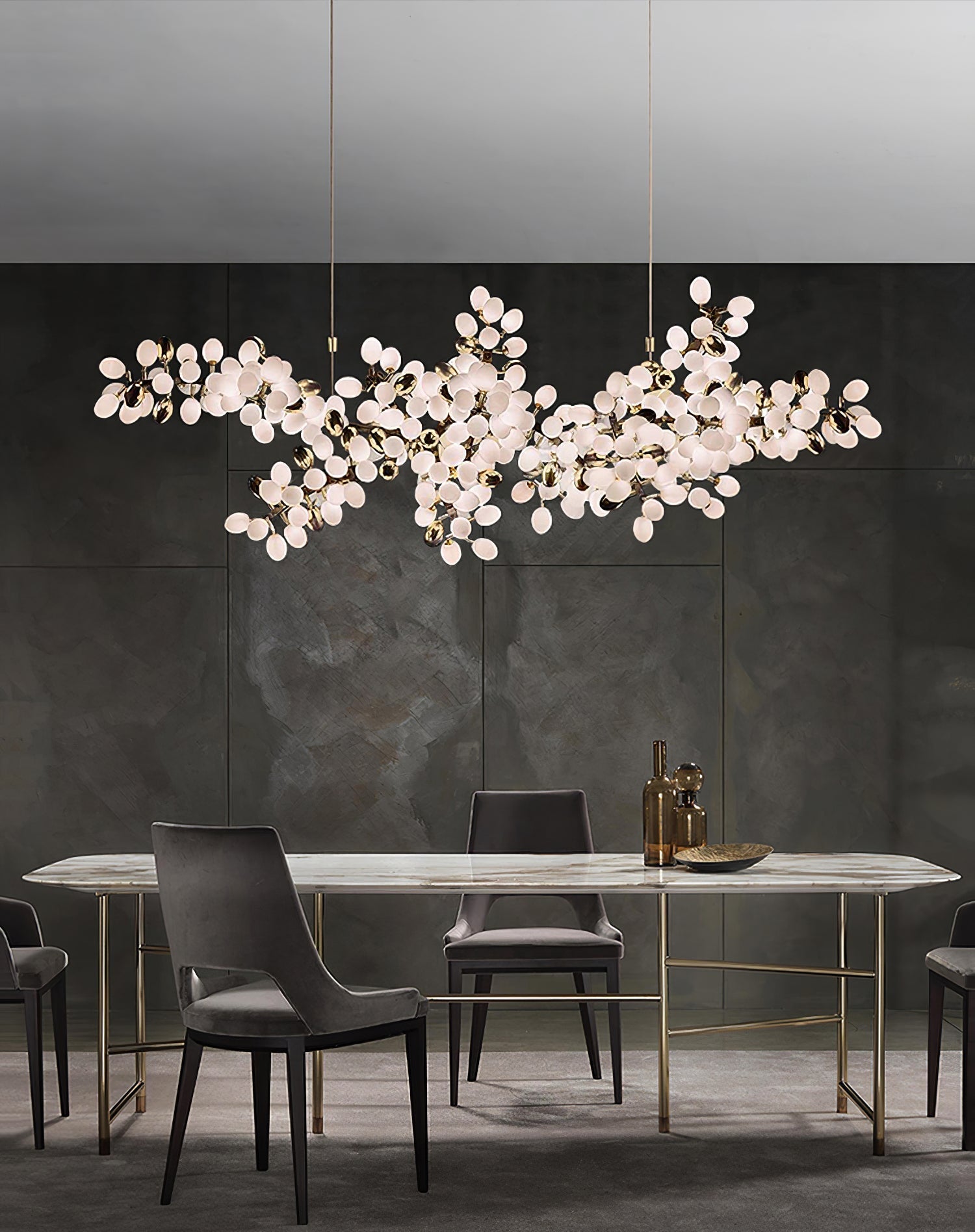 Cithaila Postmodern Luxury Bunch Metal Glass Chandelier - Lamp Copper