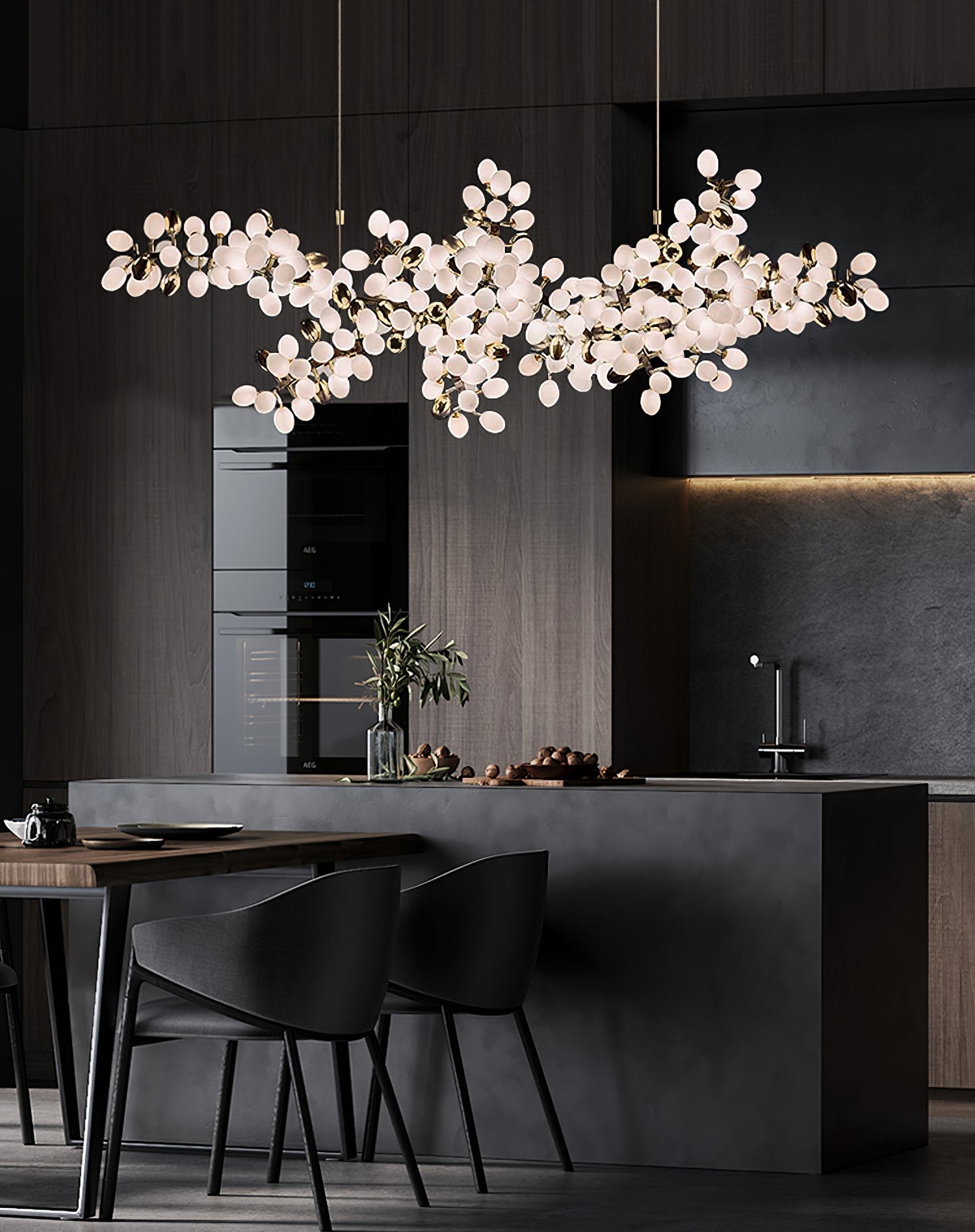 Cithaila Postmodern Luxury Bunch Metal Glass Chandelier - Lamp Copper
