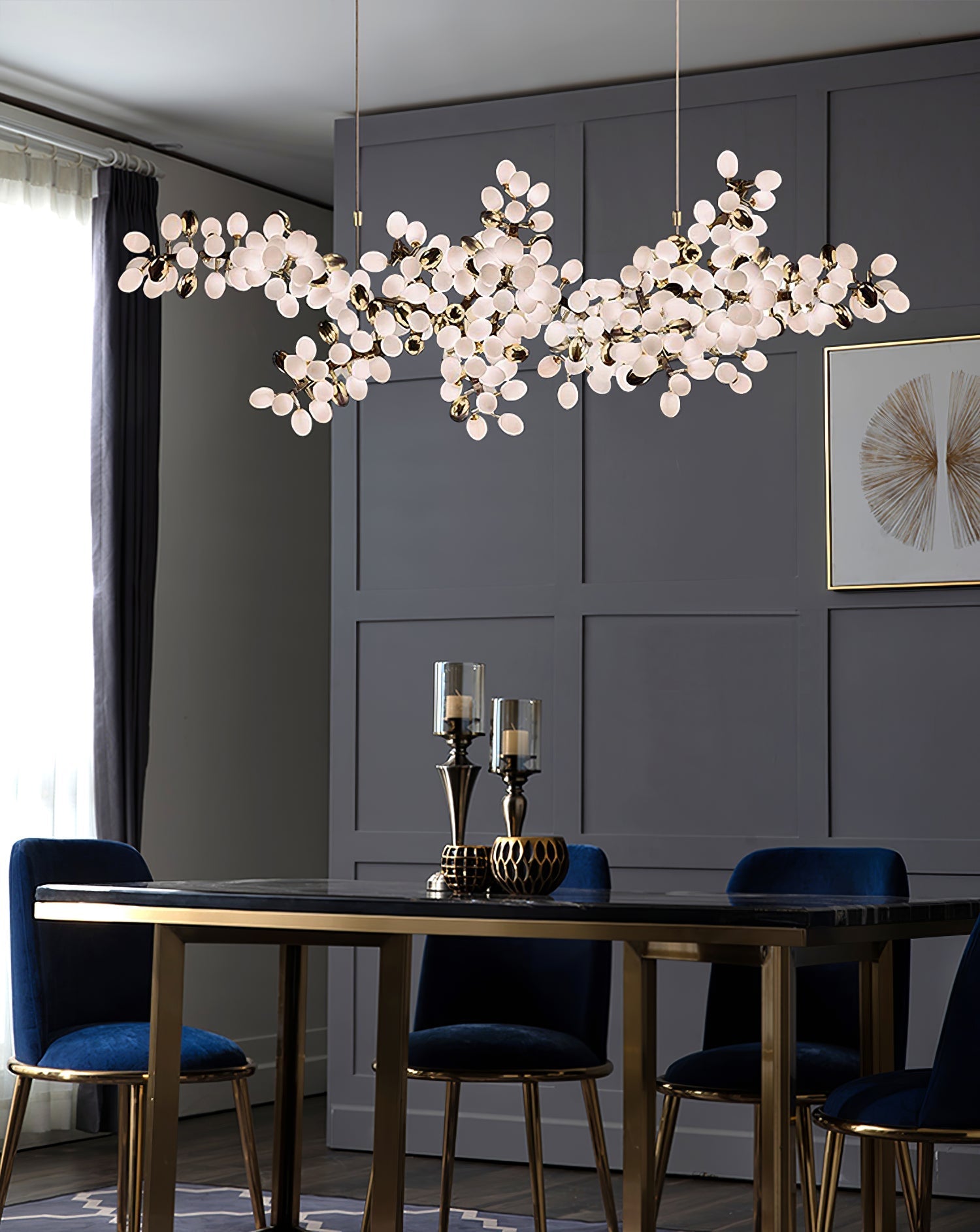 Cithaila Postmodern Luxury Bunch Metal Glass Chandelier - Lamp Copper