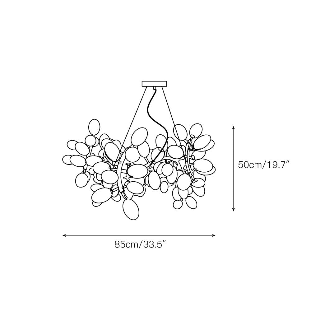 Cithaila Postmodern Luxury Bunch Metal Glass Chandelier - Lamp Copper