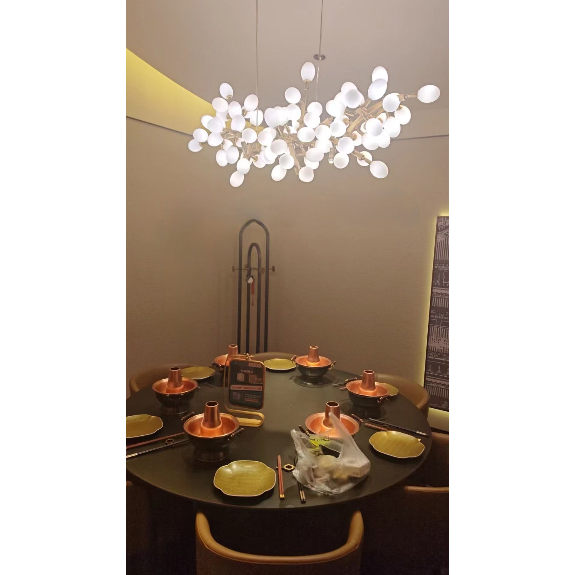 Cithaila Postmodern Luxury Bunch Metal Glass Chandelier - Lamp Copper