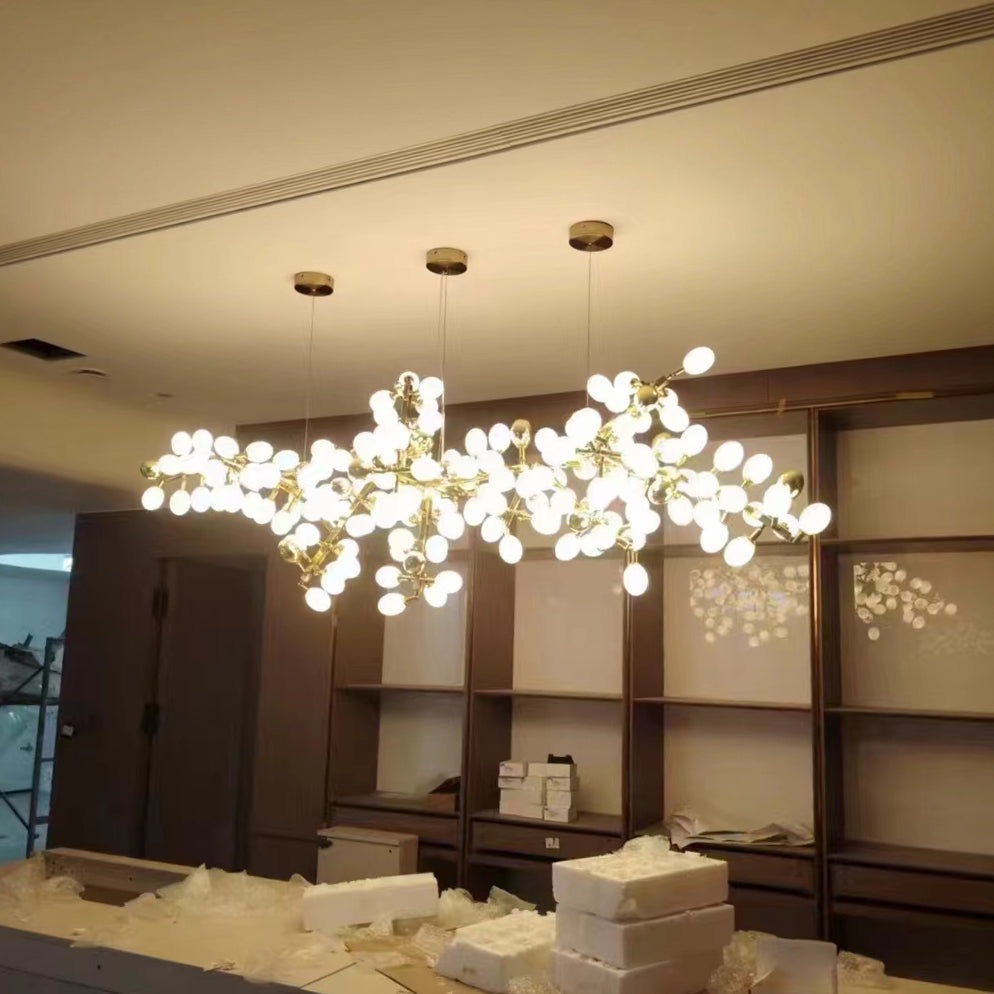 Cithaila Postmodern Luxury Bunch Metal Glass Chandelier - Lamp Copper