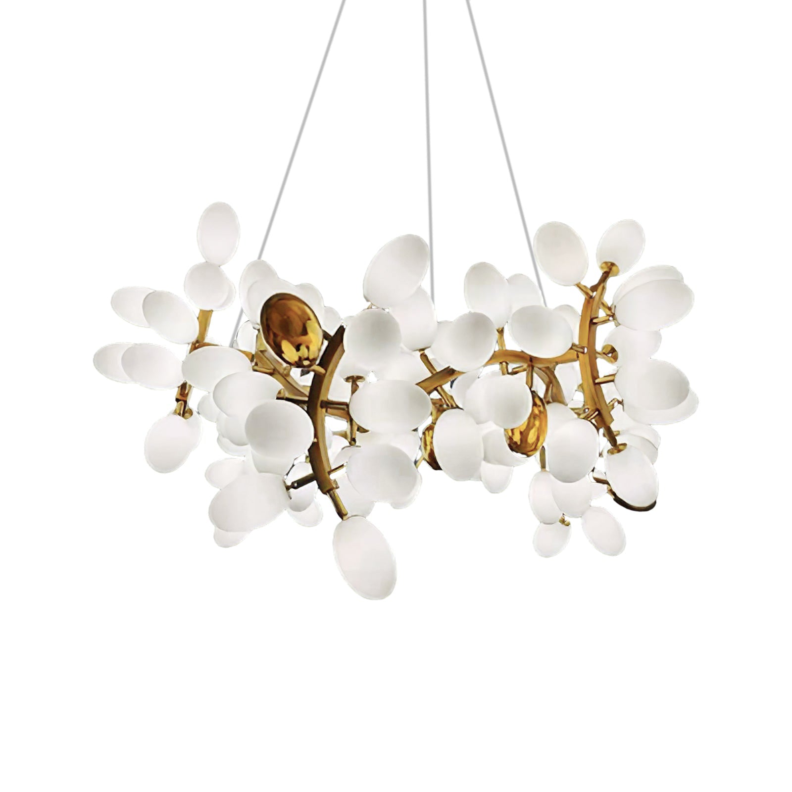 Cithaila Postmodern Luxury Bunch Metal Glass Chandelier - Lamp Copper