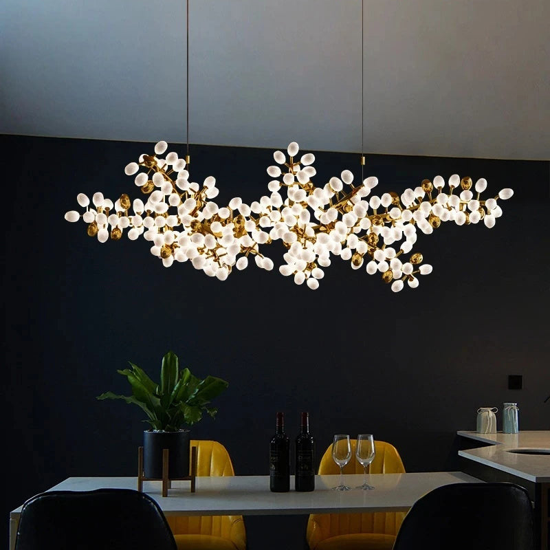 Cithaila Postmodern Luxury Bunch Metal Glass Chandelier - Lamp Copper