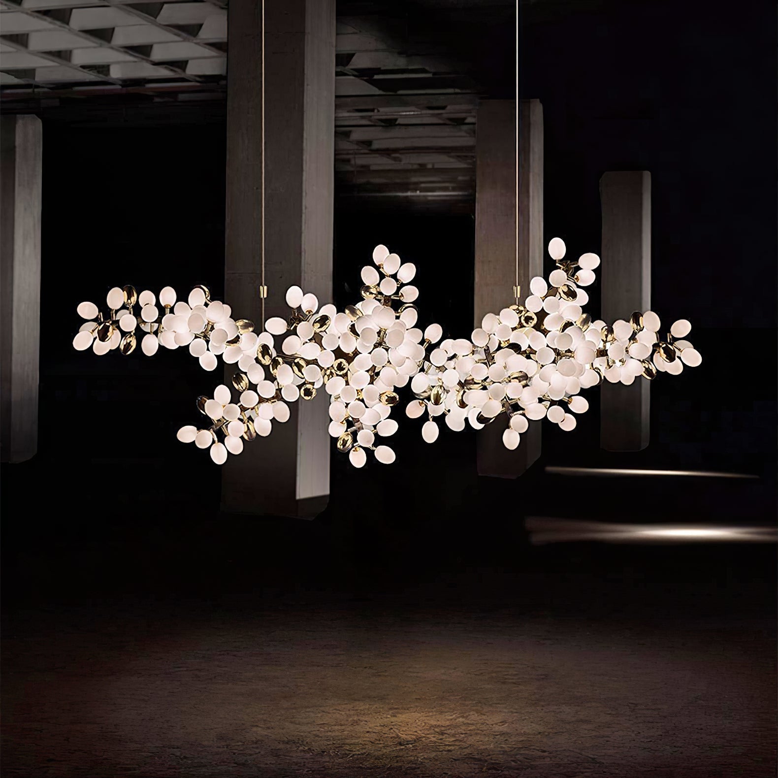 Cithaila Postmodern Luxury Bunch Metal Glass Chandelier - Lamp Copper