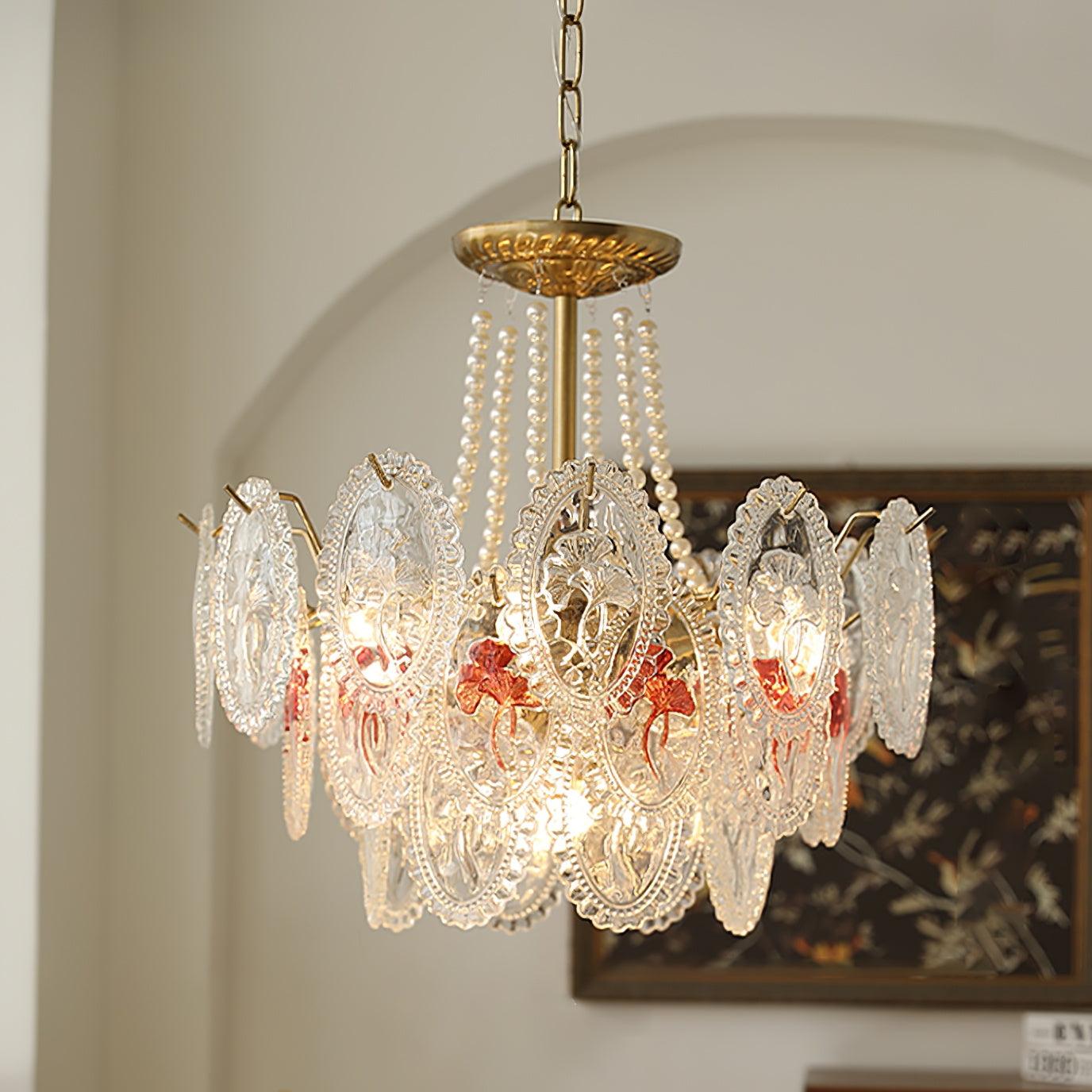 Havin Chandelier Lustrous pearls - Lamp Copper