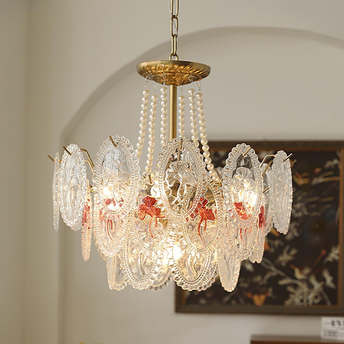 Havin Chandelier Lustrous pearls - Lamp Copper
