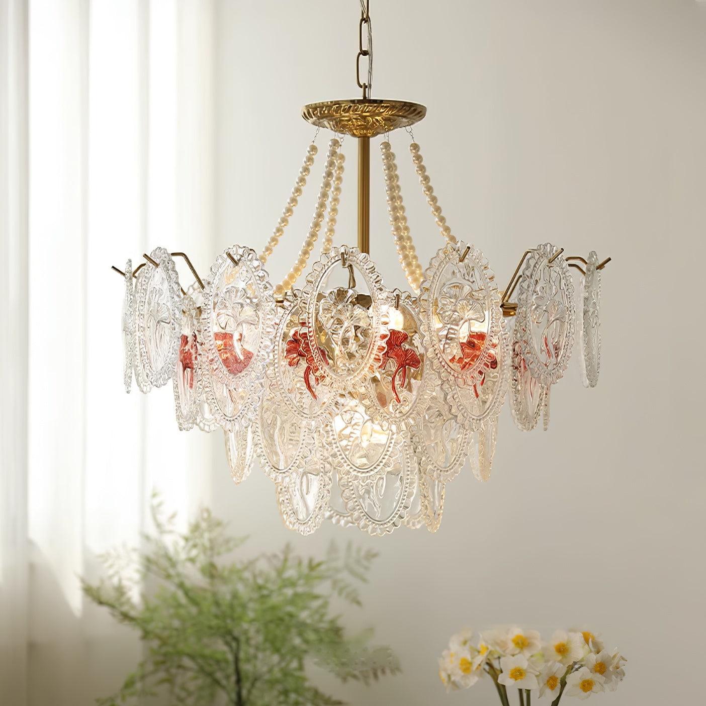Havin Chandelier Lustrous pearls - Lamp Copper