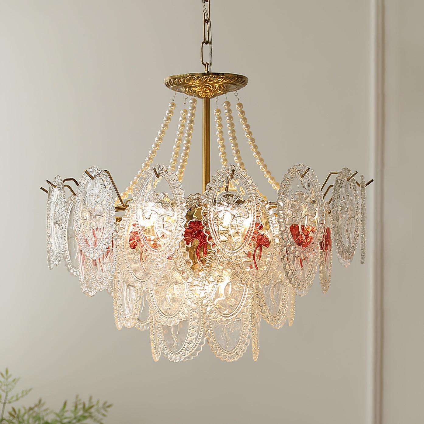Havin Chandelier Lustrous pearls - Lamp Copper
