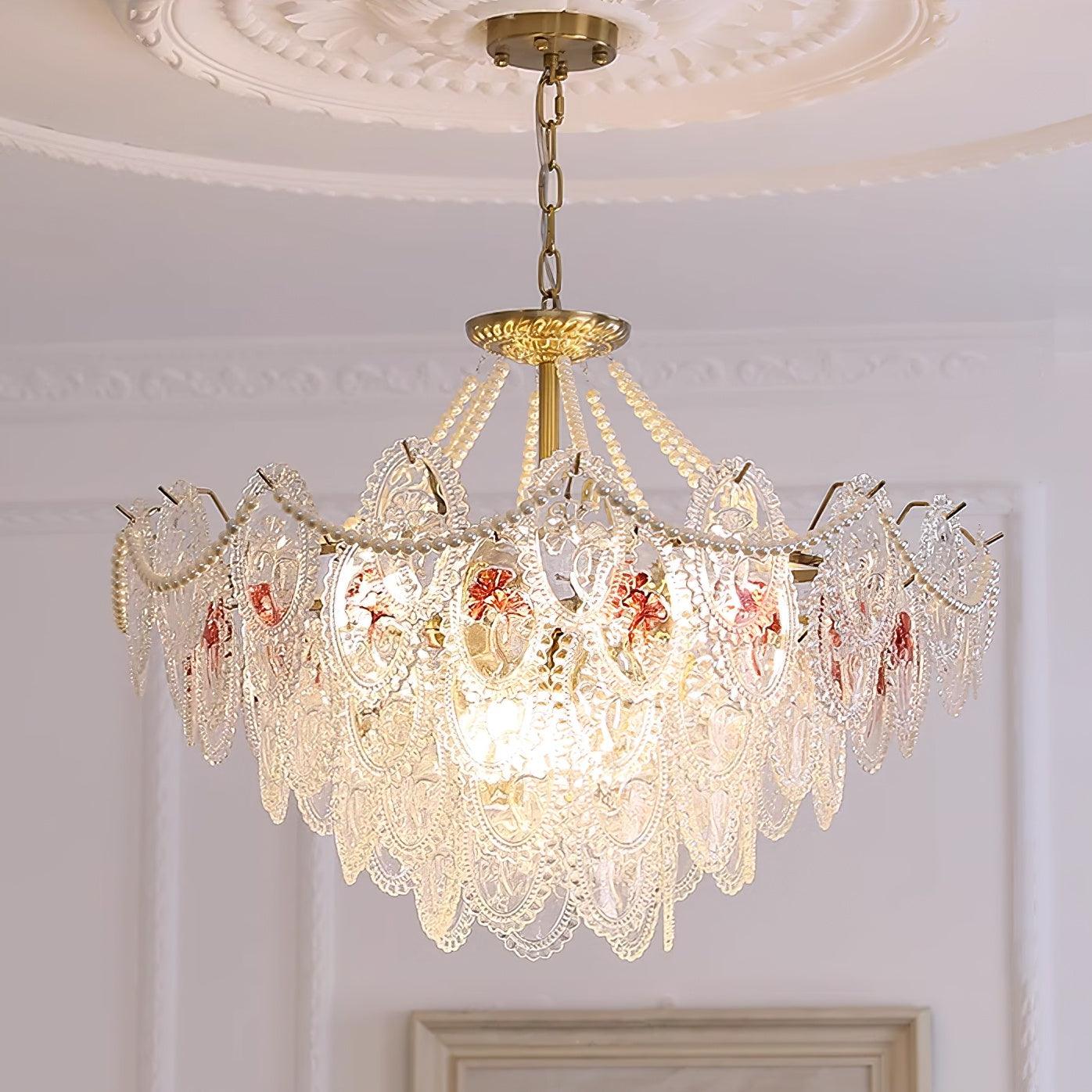Havin Chandelier Lustrous pearls - Lamp Copper