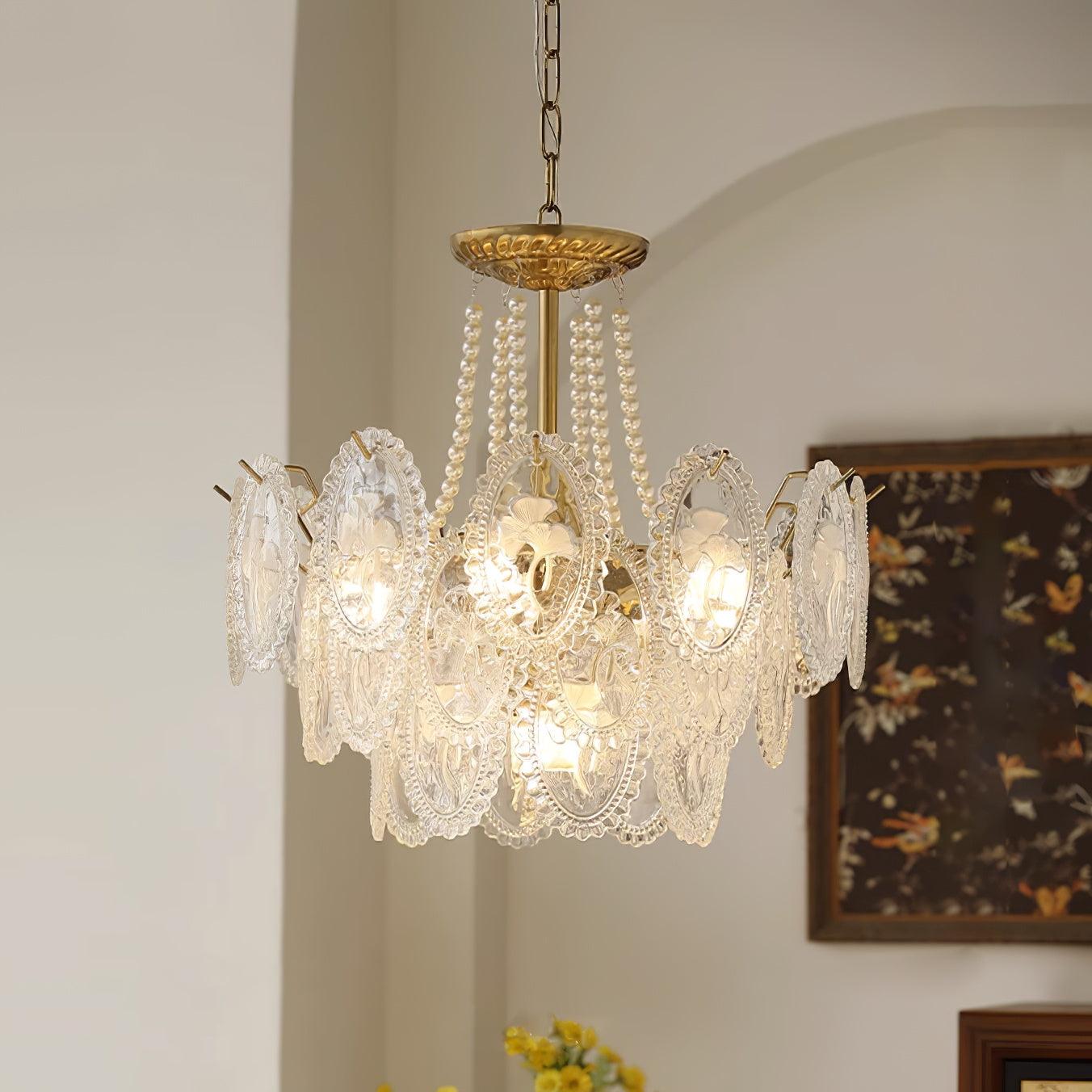 Havin Chandelier Lustrous pearls - Lamp Copper