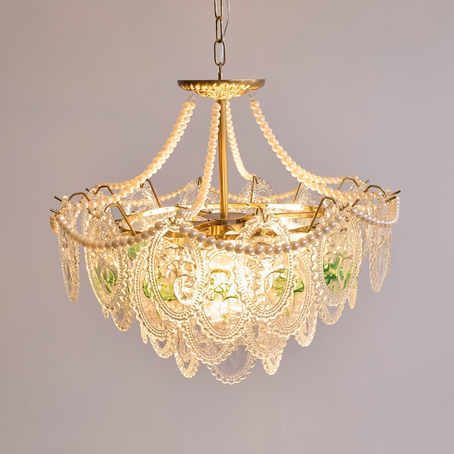 Havin Chandelier Lustrous pearls - Lamp Copper