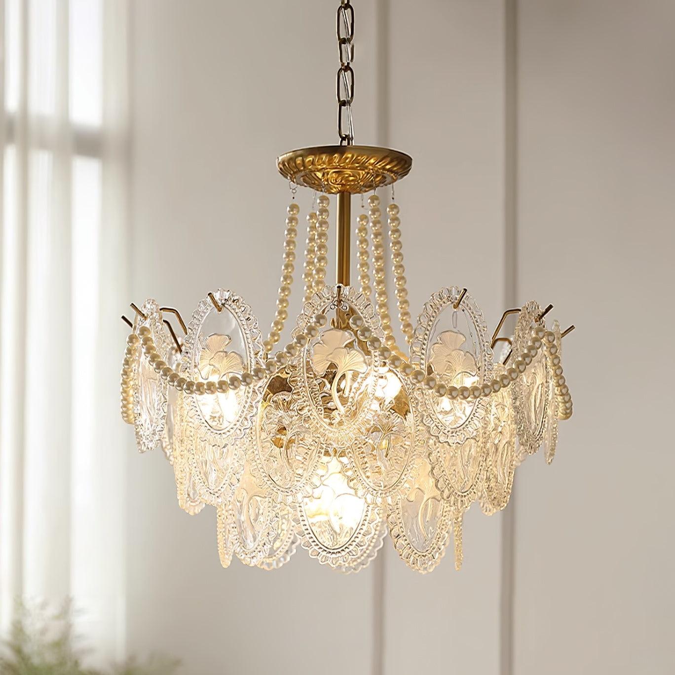 Havin Chandelier Lustrous pearls - Lamp Copper