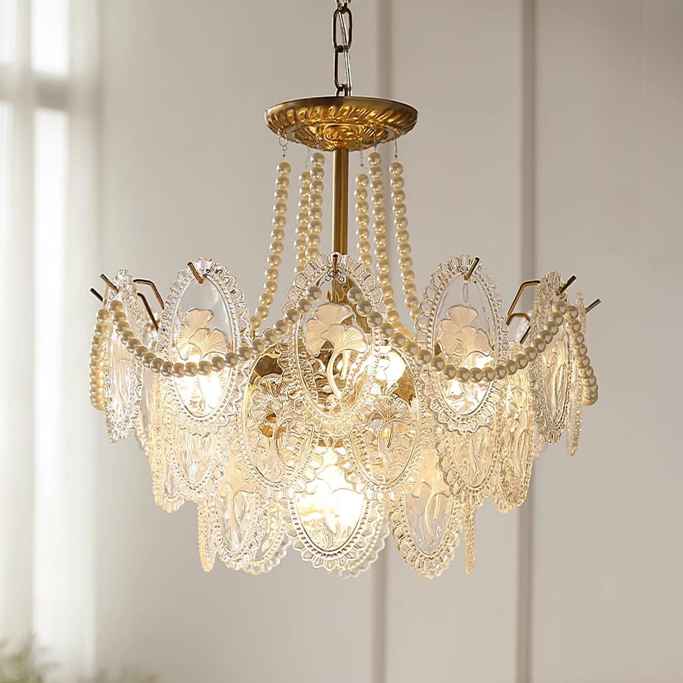 Havin Chandelier Lustrous pearls - Lamp Copper