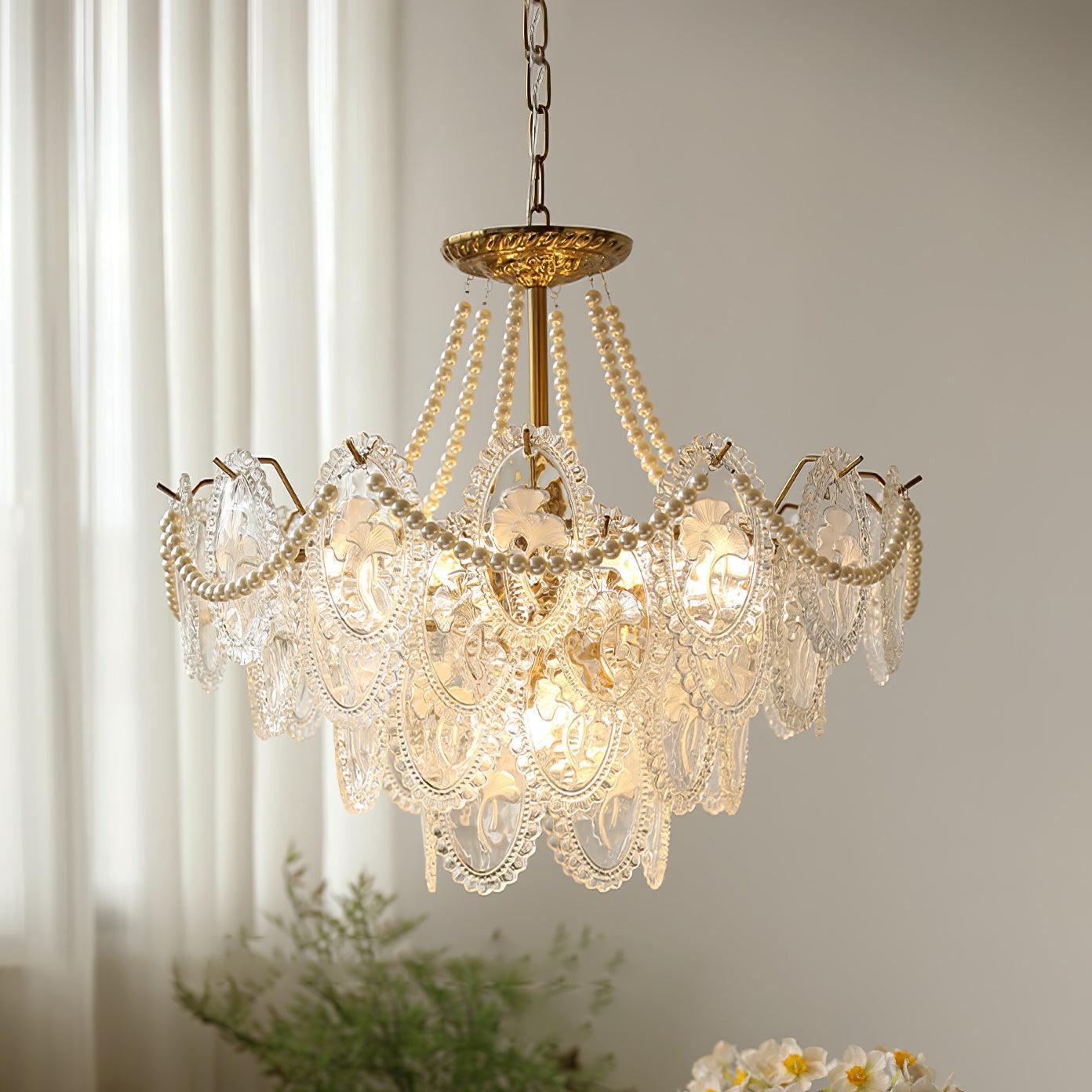 Havin Chandelier Lustrous pearls - Lamp Copper