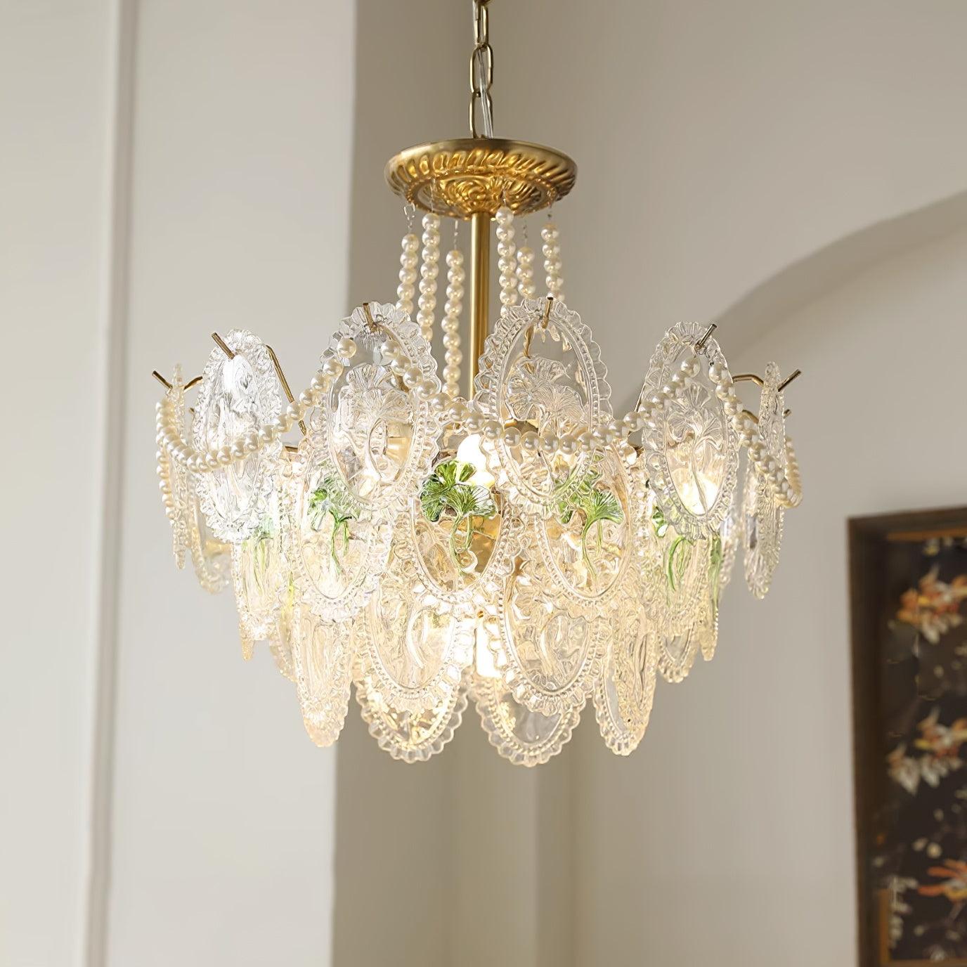 Havin Chandelier Lustrous pearls - Lamp Copper