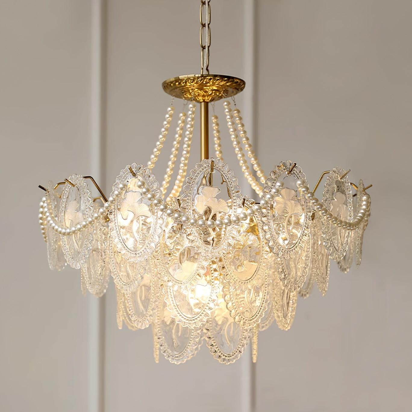 Havin Chandelier Lustrous pearls - Lamp Copper