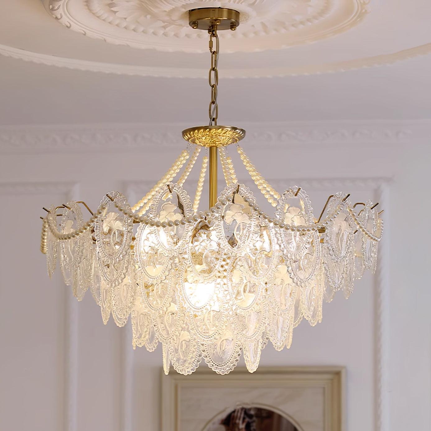 Havin Chandelier Lustrous pearls - Lamp Copper