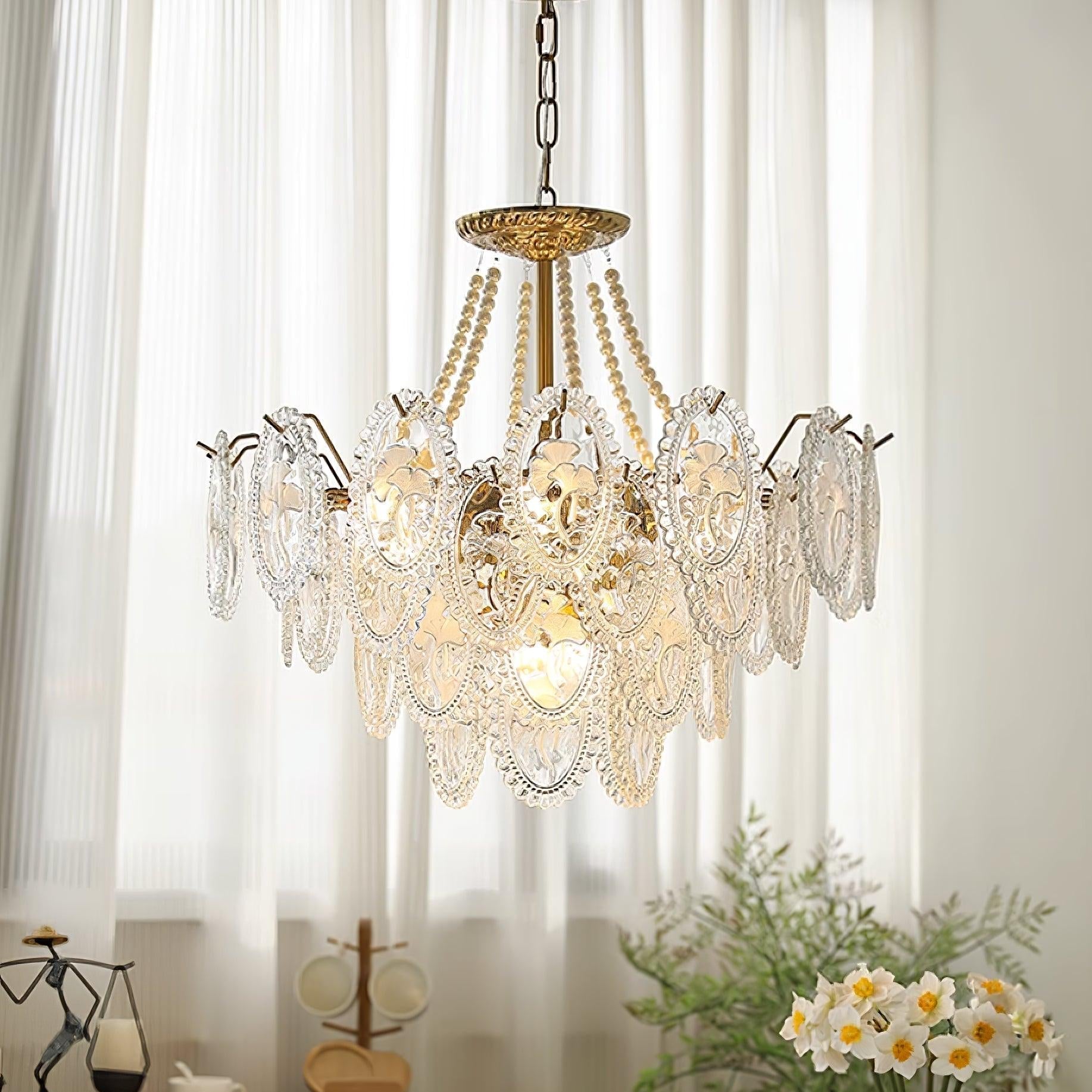 Havin Chandelier Lustrous pearls - Lamp Copper