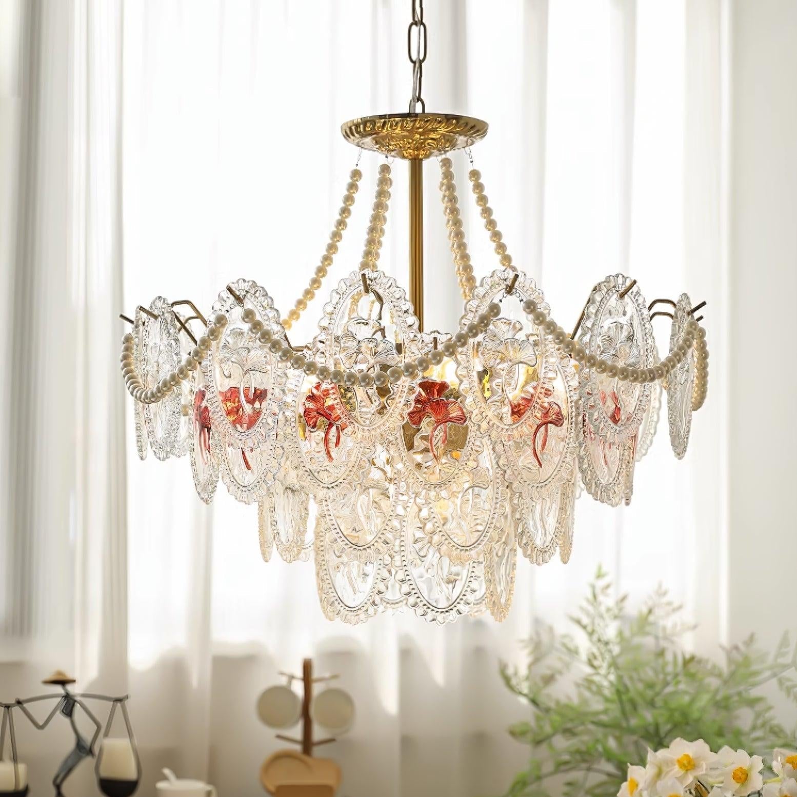 Havin Chandelier Lustrous pearls - Lamp Copper