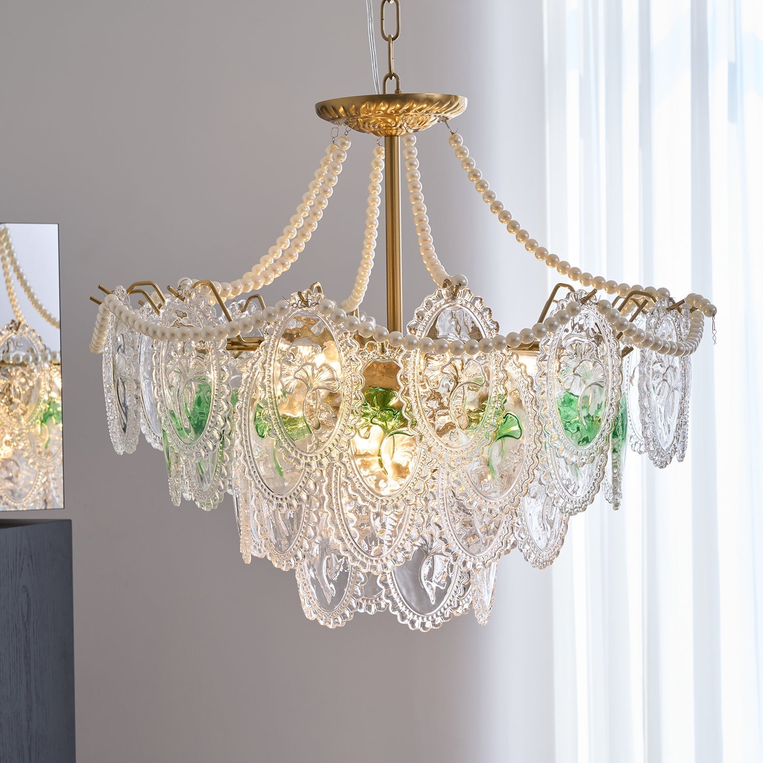Havin Chandelier Lustrous pearls - Lamp Copper