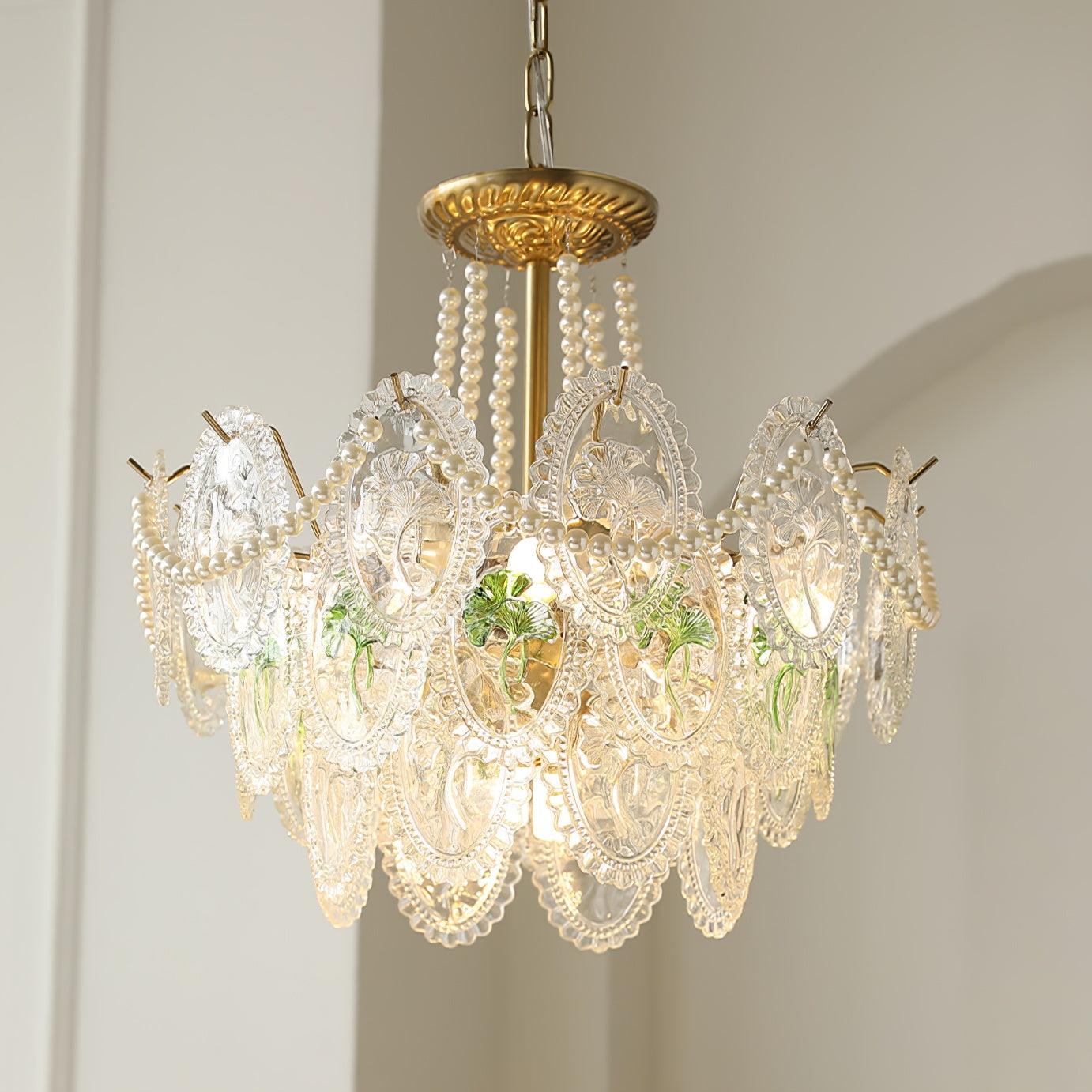 Havin Chandelier Lustrous pearls - Lamp Copper