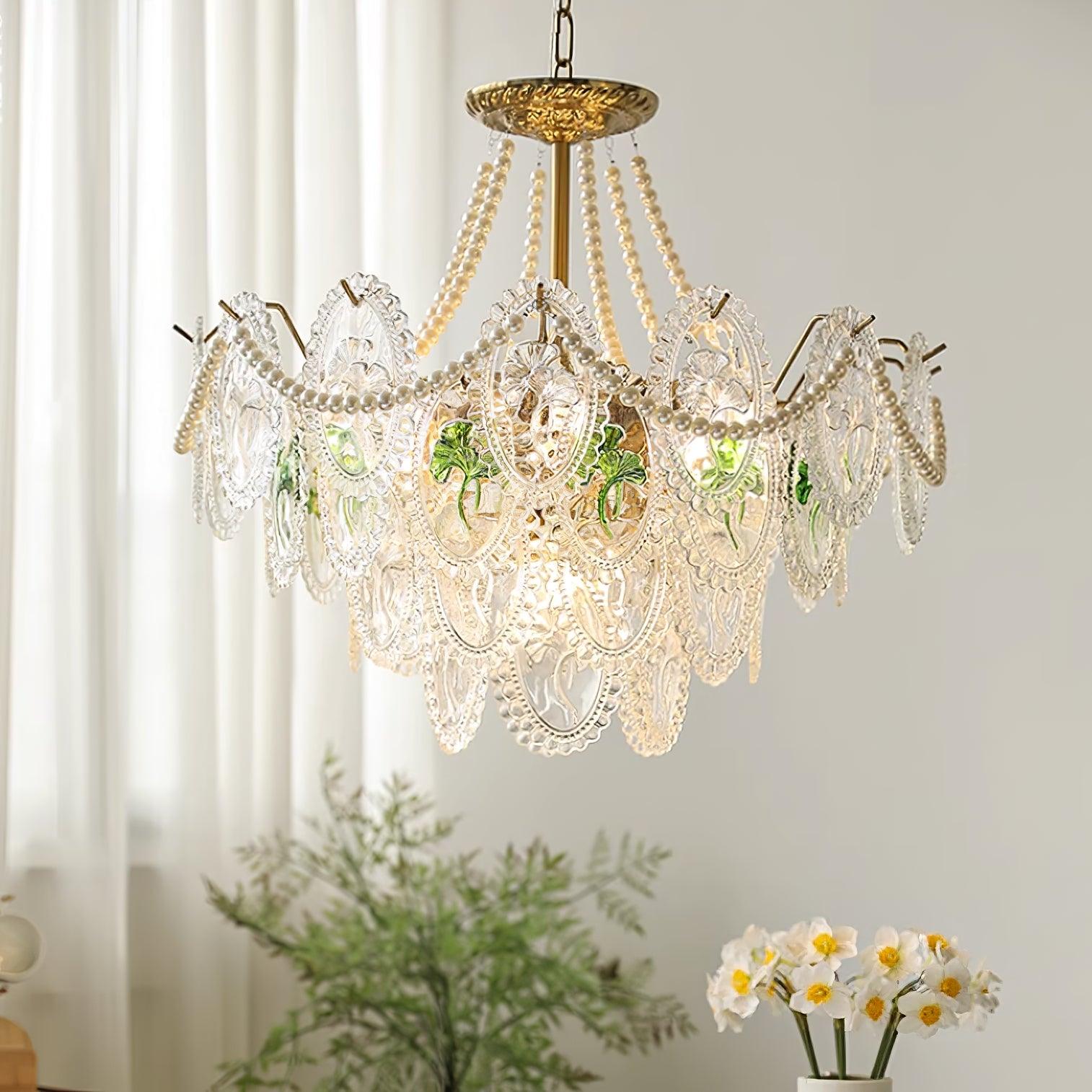 Havin Chandelier Lustrous pearls - Lamp Copper